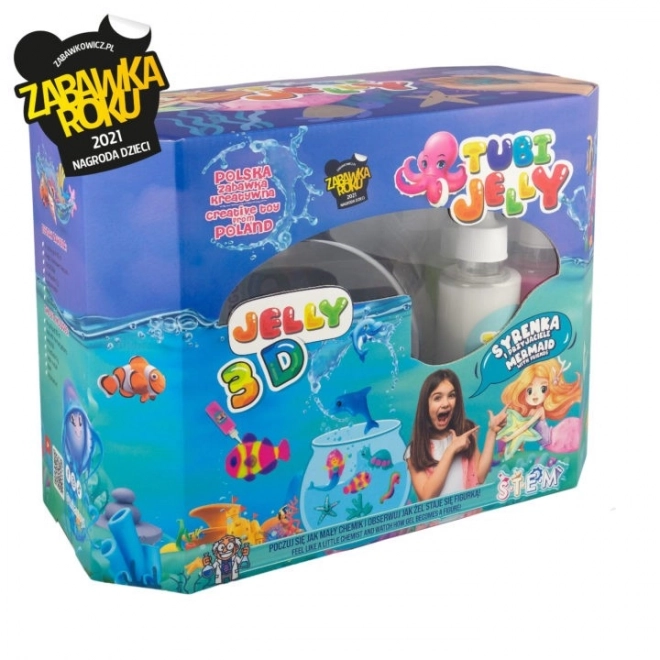 Mermaid Large Aquarium with Tubi Jelly in 8 Colors