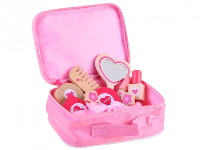 Kids Beauty Case with Wooden Accessories