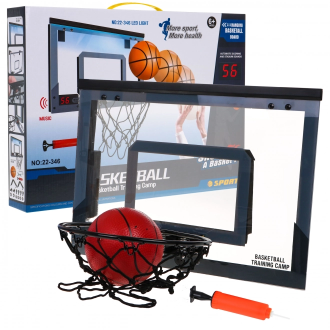 Ensemble de basket-ball interactif pour enfants 6+ avec tableau et compteur