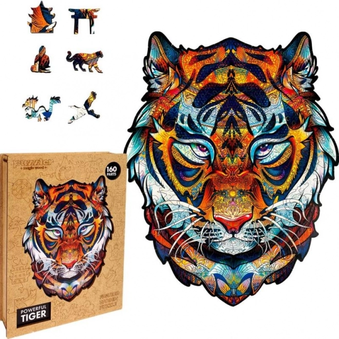 Wooden Colorful Puzzle - Mighty Tiger