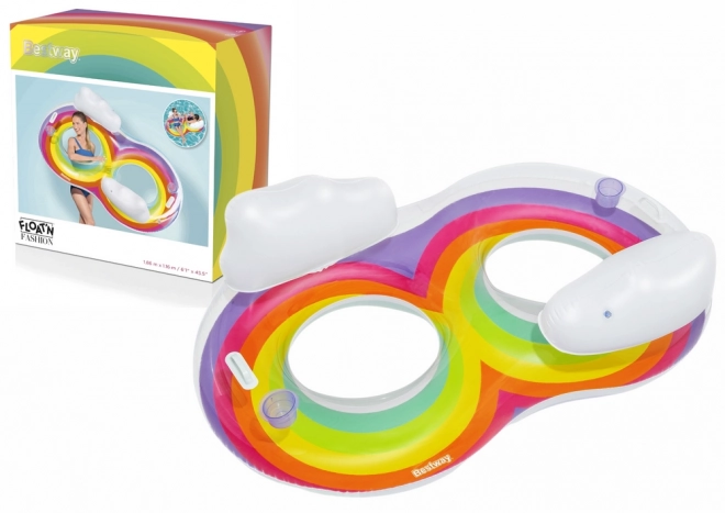 Rainbow Double Inflatable Swim Ring