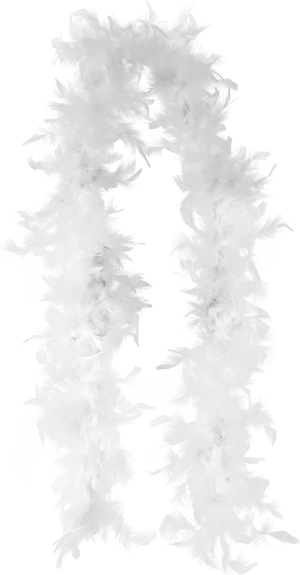 White boa with feathers 2 meters