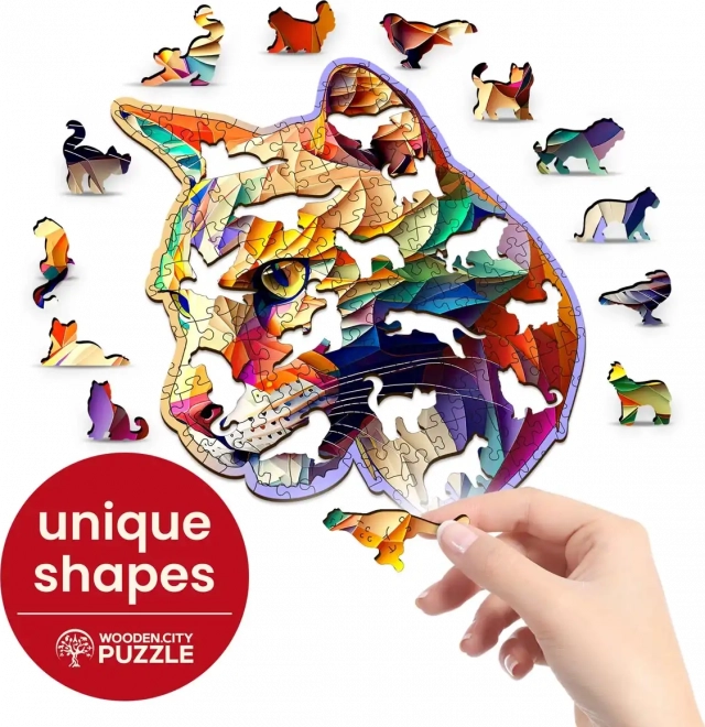 Wooden Puzzle Colorful Puma 150 Pieces