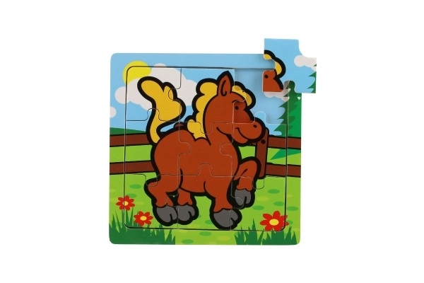 Mini Wooden Animal Puzzle for Toddlers