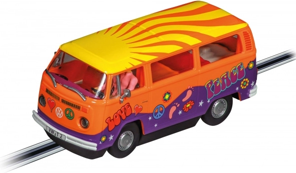 slot car for carrera evolution vw bus t2b peace and love 1:32