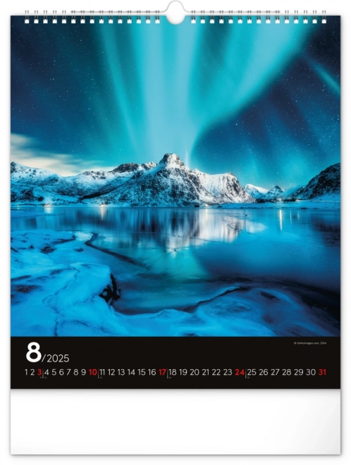 Wall Calendar Northern Lights 2025