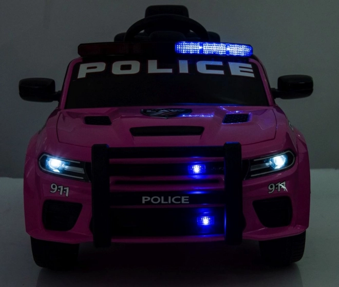 Pink Dodge Charger Ride-On Police Car