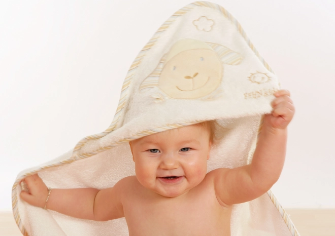 Hooded Baby Towel Sheep by Babylove