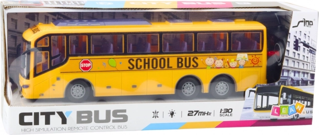 Bus scolaire jaune de course RC 1:30 avec télécommande