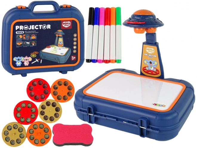 Interactive Kids Projector Set in Blue Carry Case