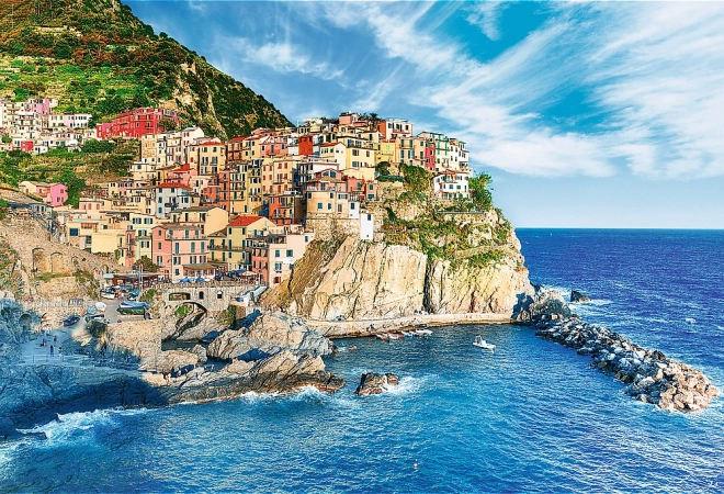 Trefl 2-in-1 Puzzle Manarola, Liguria, Italy with Adhesive