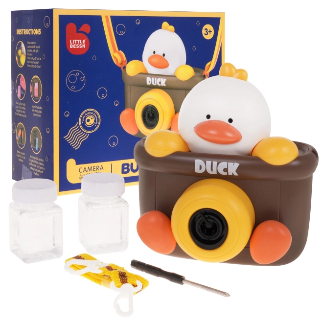 Bubble Camera with Duck for Kids 3+