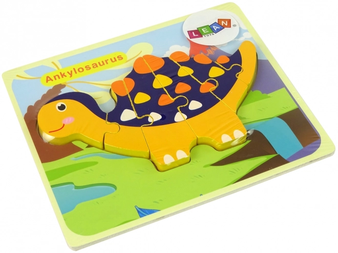 Wooden Dinosaur Puzzle - Triceratops and Ankylosaurus