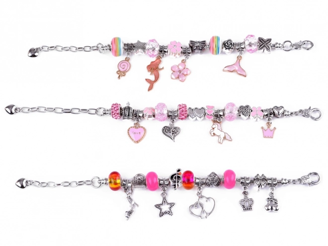 Bead Set in a Jewelry Box - DIY Charm Bracelet