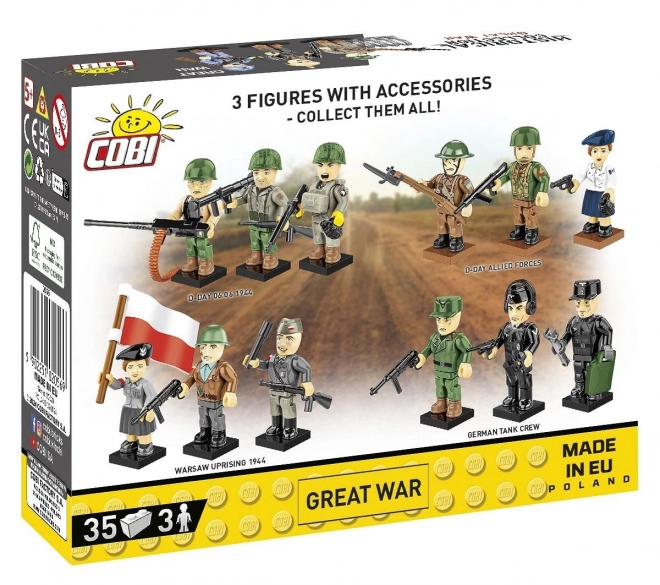 Great War Building Blocks Set with 3 Soldier Figures