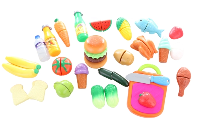 Large Food and Cutting Toy Set