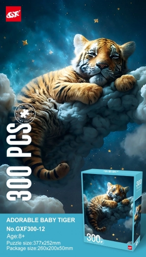 puzzle da 300 pezzi – tigrotto tra le nuvole