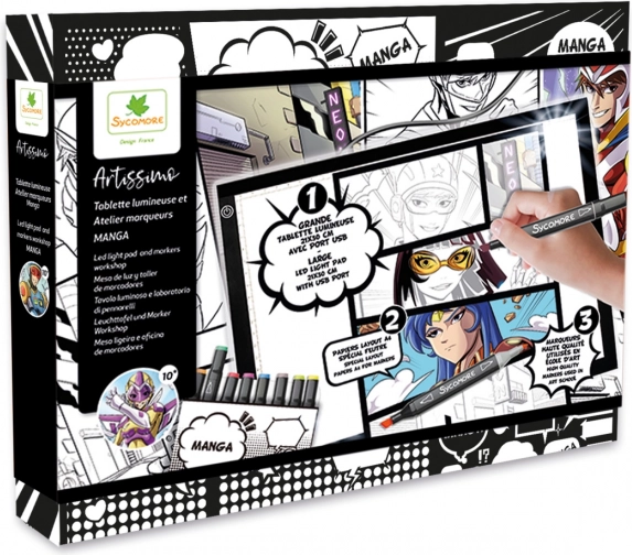 Artissimo - Creative Manga Set with Light Tablet