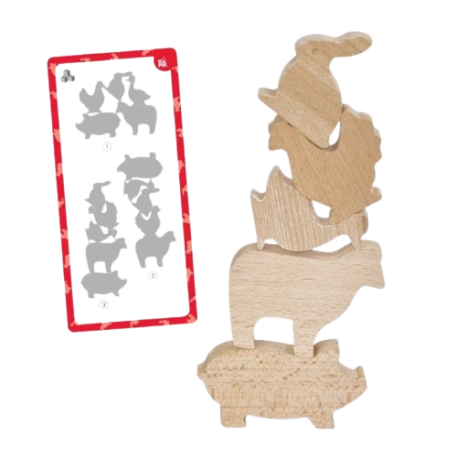 Wooden Farm Building Block Set