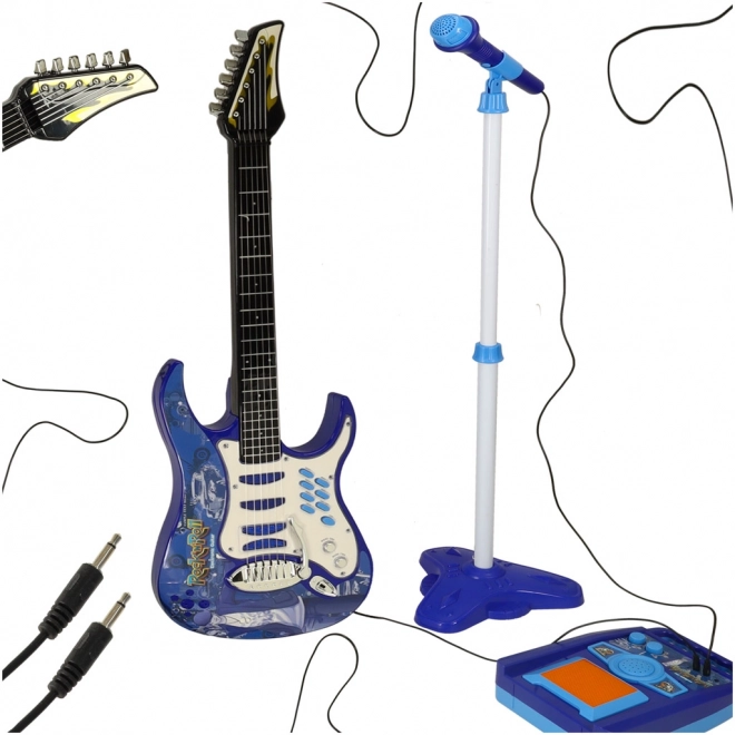 Children's electric guitar with microphone and amplifier