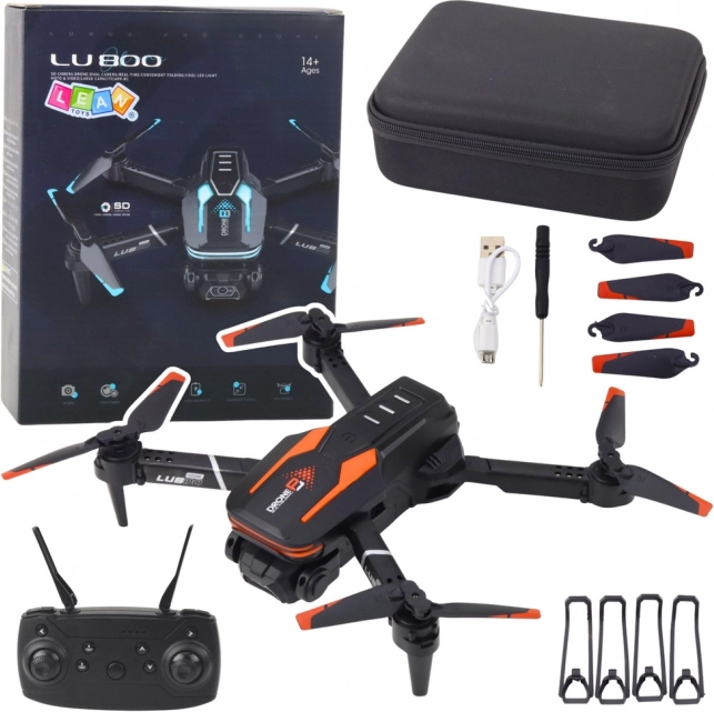 Drone with camera LU800 with LED lights - orange