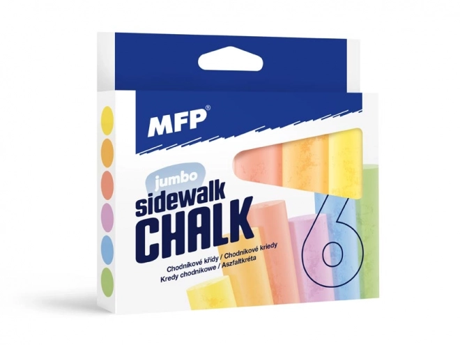 Colorful Pavement Chalks - 6 Count