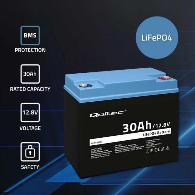 Akumulátor LiFePO4 12.8V 30Ah 384Wh