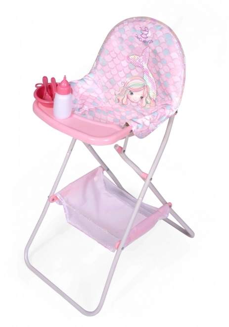 Foldable Doll High Chair with Ocean Fantasy Accessories