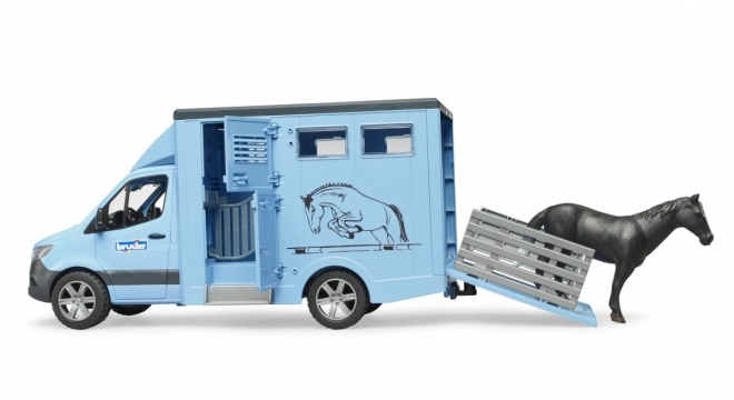 Animal Transport Truck MB Sprinter with Horse Figurine