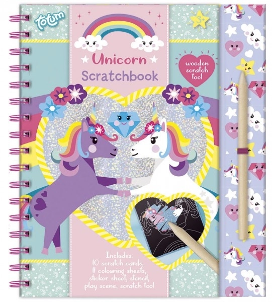 Unicorn Scratch Art Book with Spiral Binding