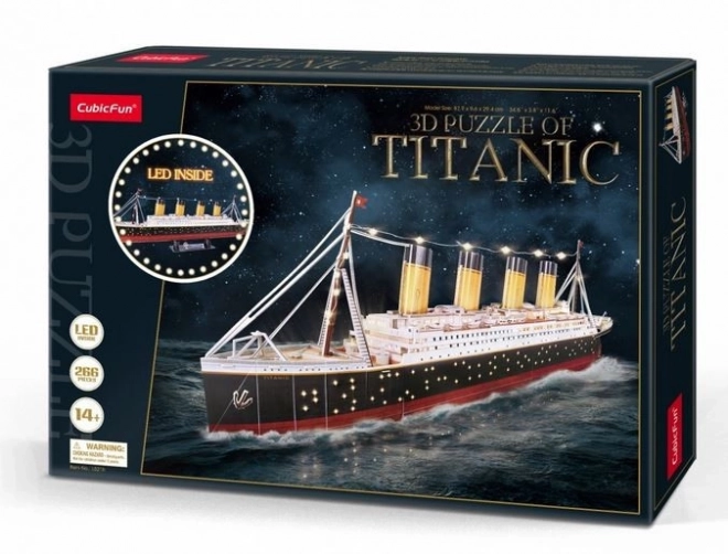 3D Titanic Puzzle with LED Lights