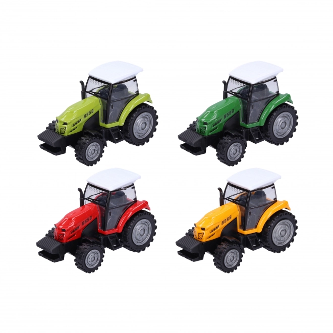 Metal Wind-Up Tractor Toy