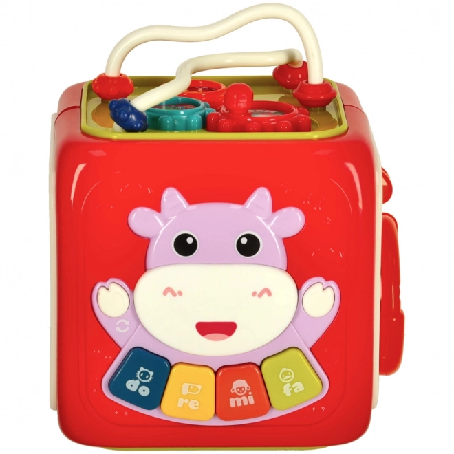 interactive educational cube piano 6-in-1 by Bibi-Inn pink