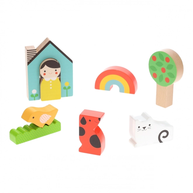 Colorful Wooden House Puzzle