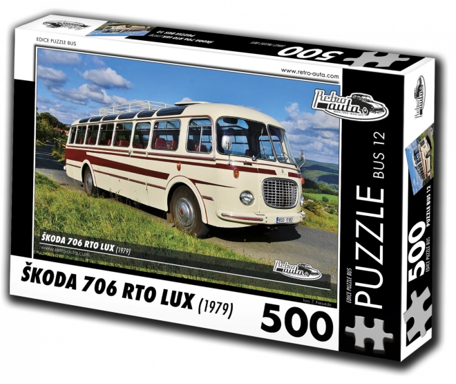 Retro Cars Puzzle Bus Škoda 706 RTO Lux