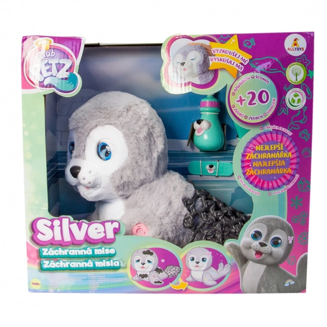 Interactive Plush Seal Silver