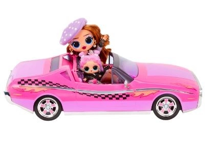 Stijlvolle retrocabrio voor twee poppen