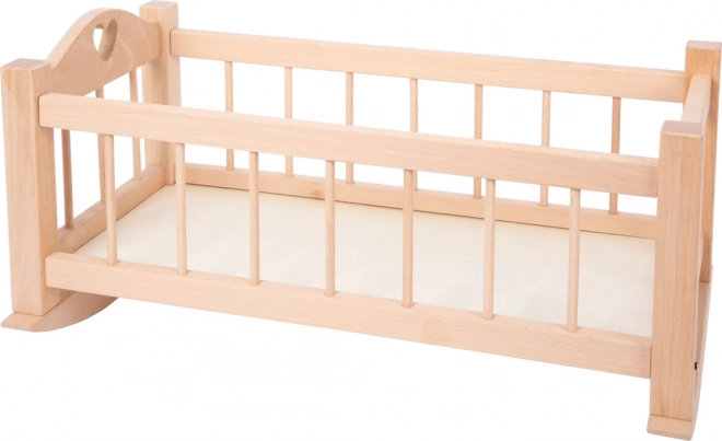 Small Foot Wooden Doll Cradle Natural