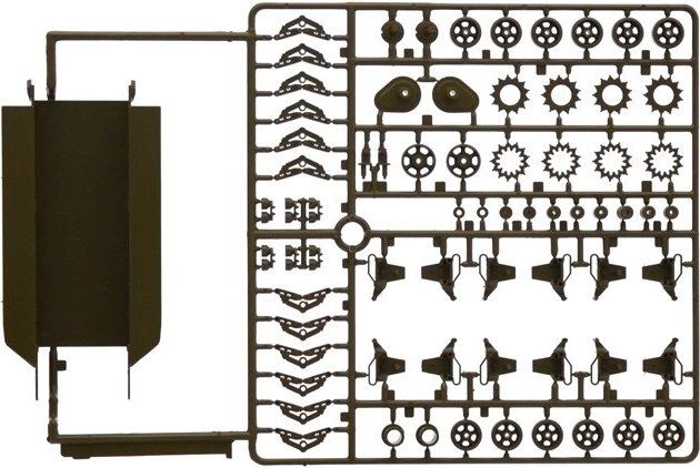 Carrozzatura e cingoli con dettagli curati