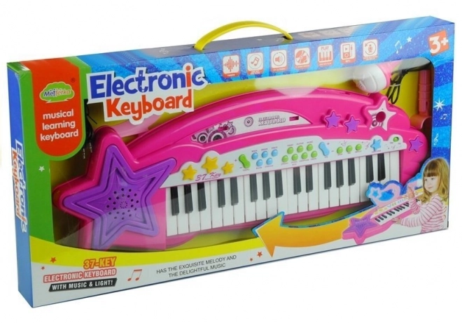 Musical Keyboard with Microphone for Girls