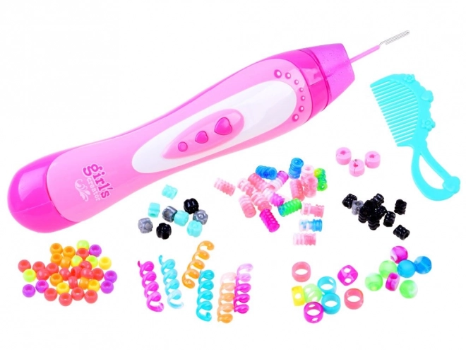 Hair Beads and Decorations Styling Set with Braiding Machine