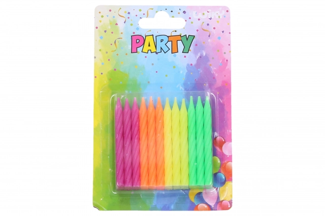 Neon Party Candles Set of 24