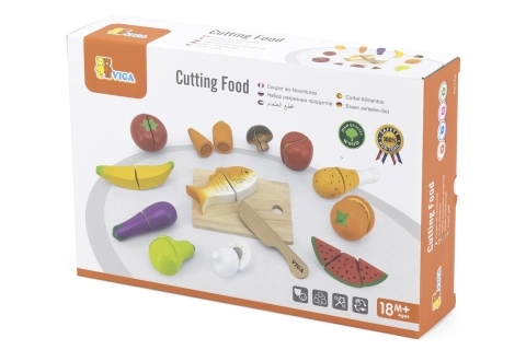 Wooden Cutting Food Play Set