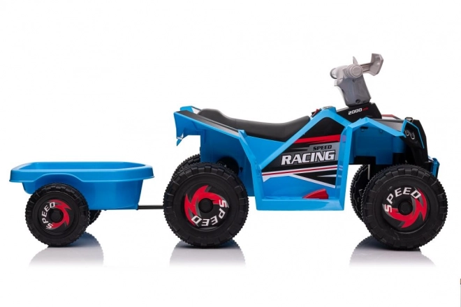 Elektromos Quad Kék Pótkocsival