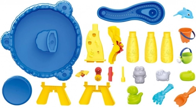 Woopie XL Water and Sand Table with 2in1 Chair Dolphin 12 El.