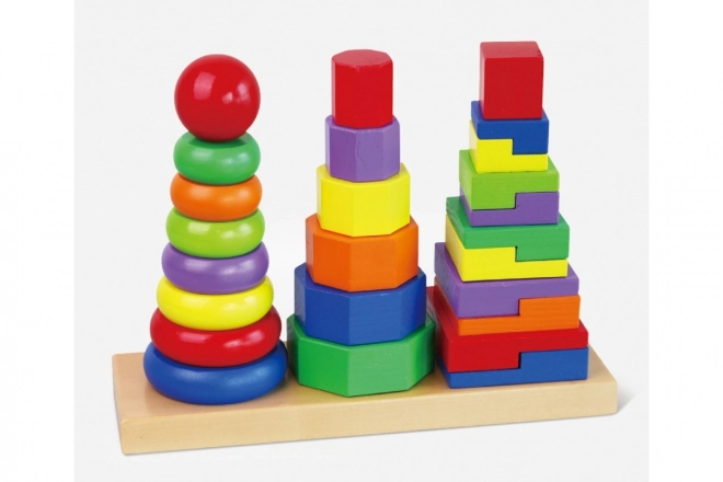 Wooden Stacking Pyramid Toy