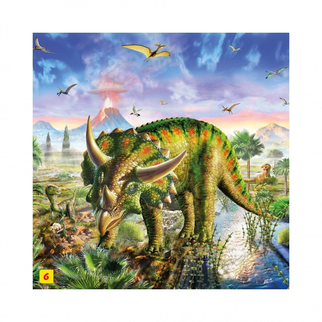 Dinosaur Puzzle with Figurine: Tyrannosaurus Rex 60 Pieces