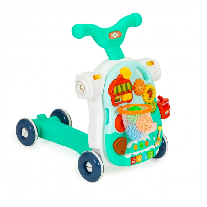 4-in-1 Children's Blue Ride-On and Educational Toy