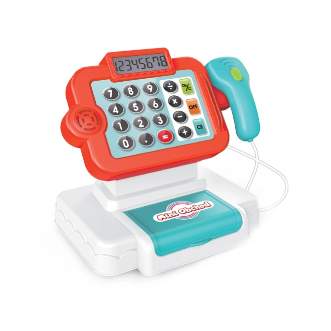 Mini store - cash register with shopping game - red