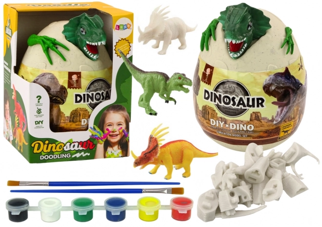 Dinosaur Painting Egg DIY Kit Green